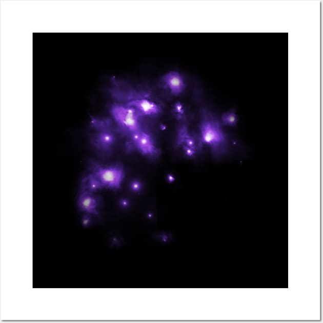 Magic purple stars and nebula Wall Art by Alexmelas
